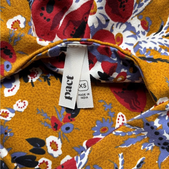 Pact organic cotton XS fit & flare open-back midi dress with pockets! NWOT - Picture 3 of 5